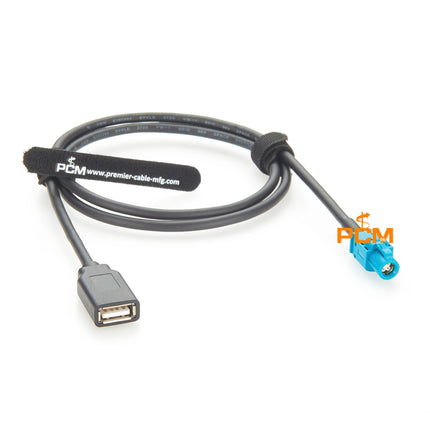 HSD to USB Cable USB 2.0 A Female to 4 Pin HSD Code Z Female Jack LVDS Cable Car Head Unit Control Screen RCC NAC Cable for BMW