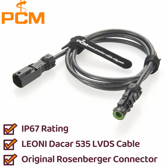 Original Rosenberger Waterproof HSD A Code 4P Male D4S14A-1D5A5-A to Female D4K14A-1D5A5-A Automotive Wire Harness for BMW/Audi