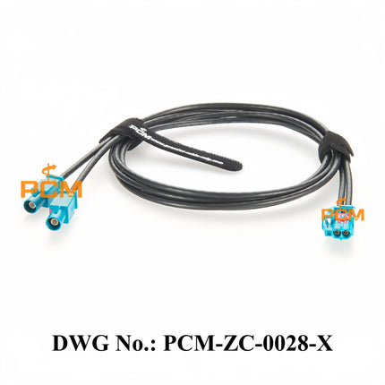 Original Rosenberger Mini FAKRA 2-In-1 AMK16C-1M4Z5-Z to FAKRA 59Z114-000-Z RF Coaxial Extension Cable Mini FAKRA to FAKRA Cable