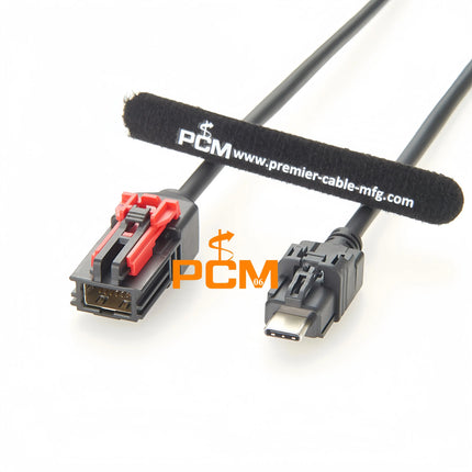Automotive Data Cable HSAL HSAutoLink 12 Pin to USB 3.1 Type-C LVDS Cable Harness Compatible Molex 111146-3080 & TE 2398010-1