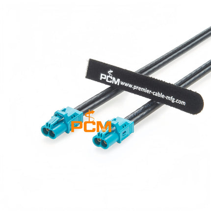 Dual Core 2 in 1 Mini FAKRA Cable Assembly Original Rosenberger AMK12B-1M4Z5-Z Mini FAKRA RF Coaxial Cable for BMW Automotive 1m