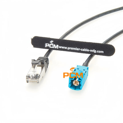 HSD to RJ45 Shielded Automotive Ethernet Cable HSD 4P Z Coded Male to RJ45 Male Adapter Cable LVDS Cable Assembly for Automotive