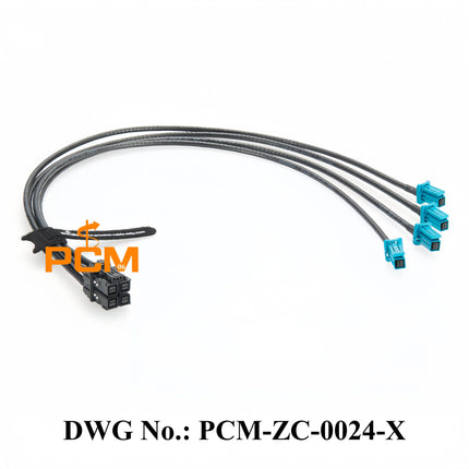 Original TE MATEnet 4-In-1 A Code Female 2394102-1 to Z Code Female 2302510-9 Shielded Gigabit Automotive Ethernet Cable Harness