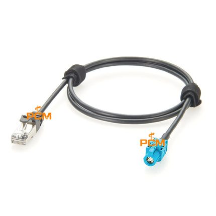 HSD to RJ45 Cable HSD 4Pin Z Code Female to RJ45 Male Automotive Ethernet Network Extension Cable for ADAS Telematics, CAT5E, 1m