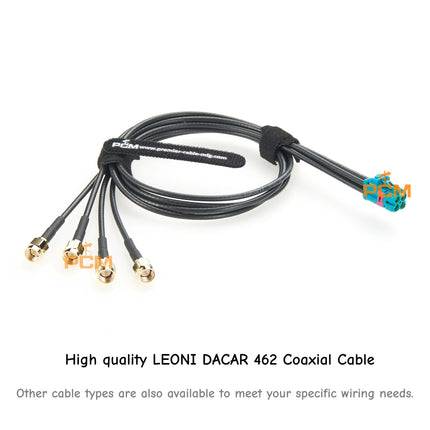 Original TE MATE-AX 4 In 1 Mini FAKRA to 4 SMA Male GPS Antenna Extension Cable 4 Core Mini FAKRA to SMA RF Coaxial Cable 50 Ohm