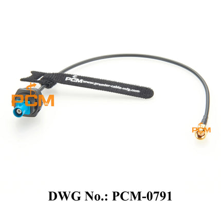 FAKRA to SMA Cable Water Blue FAKRA Z Code Male Plug Front Panel Mount Bulkhead to SMA Male Plug RG174 RF Coaxial Cable Assembly