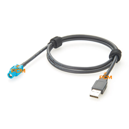 USB to HSD LVDS Cable HSD 4 Pin Z Code Female to USB 2.0 A Male Car Head Unit Control Screen RCC NAC Cable for Peugeot 206 207