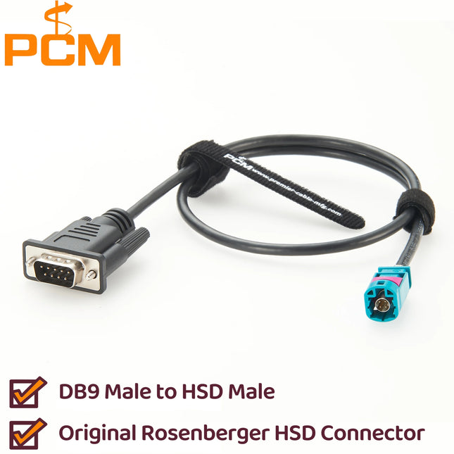 Original Rosenberger HSD 4P Z Male D4S10A-1D5A5-Z to DB9 RS232 Male Cable for Automotive Ethernet & CAN Bus Diagnostic Debugging