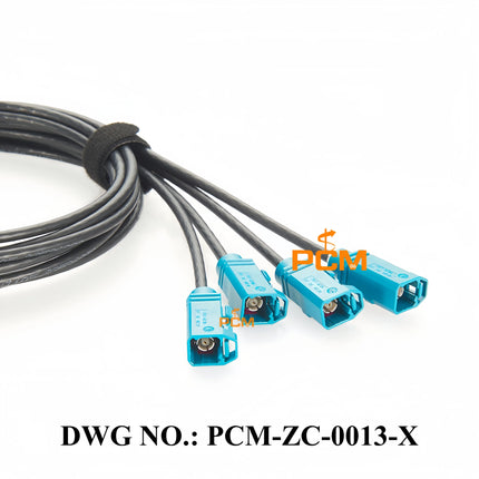 Original Rosenberger Mini FAKRA 4-In-1 Male AMS11D-1M4Z5-Z to FAKRA Female 59Z113-000-Z RF Coaxial Extension Cable Dacar 302-4
