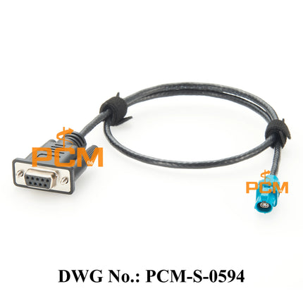 Original Rosenberger H-MTD E6K10A-1CAZ5-Z Female to D-Sub 9 Pin DB9 RS232 Female Connection Cable for Automotive Ethernet 0.62m