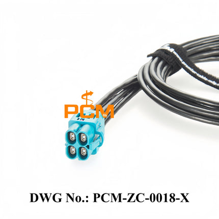 Original Rosenberger H-MTD Wire Harness Z Code Quad Port E6K10D-1CAZ5-Z to Single-Port E6K10A-1CAZ5-Z Automotive Ethernet Cable