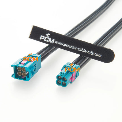 HFM Mini FAKRA Coaxial Cable 4 in 1 Mini FAKRA Male to Female Extension Cable Original Rosenberger AMS11D-1M4Z5-Z AMK12D-1M4Z5-Z