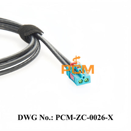Original Tyco Mini FAKRA Dual Port MATE-AX Female 2-2306868-9 to FAKRA Z Male 2-2326914-0 Automotive RF Coaxial Extension Cable