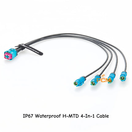 Rosenberger Waterproof H-MTD 4-In-1 Cable Four-Cavity Female E6K14D-1BZZ5-Z 10 Gigabit Automotive Ethernet Wire Harness Cable