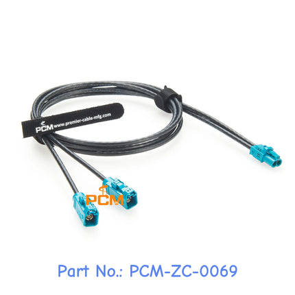 Original Rosenberger AMK12B-1M4Z5-Z 2 in 1 Dual Mini FAKRA Female to 2 FAKRA Female 59Z113-000-Z RF Coaxial Cable for Car Camera