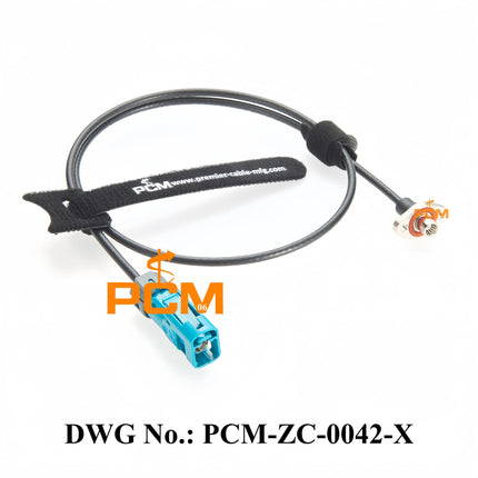 Original Rosenberger IP67 Waterproof FAKRA to SMB Cable, Z Female 59Z163-003-Z to SMB Female Flange Panel Mount RF Coaxial Cable
