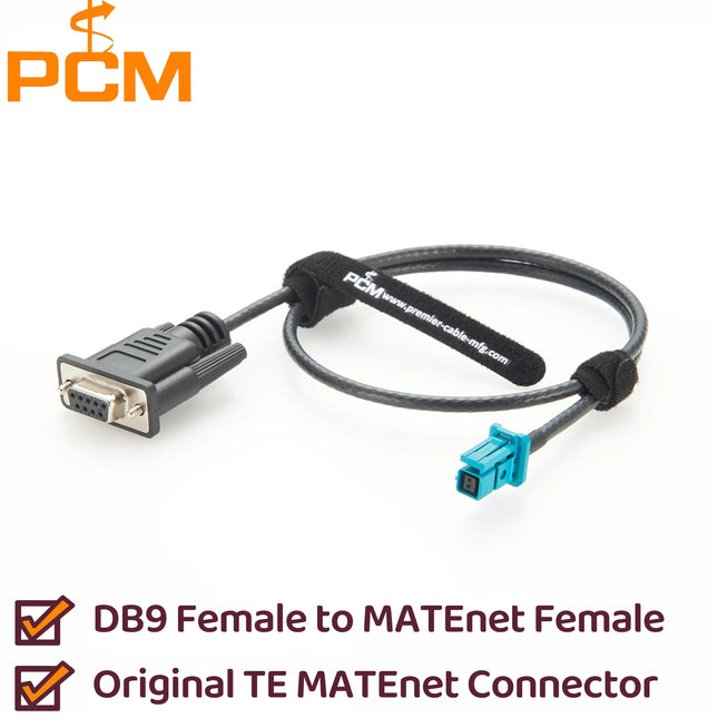 Original TE MATEnet 2302510-9 Female to DB9 Female Connection Cable for Automotive Ethernet Communication Diagnostic Test Debug