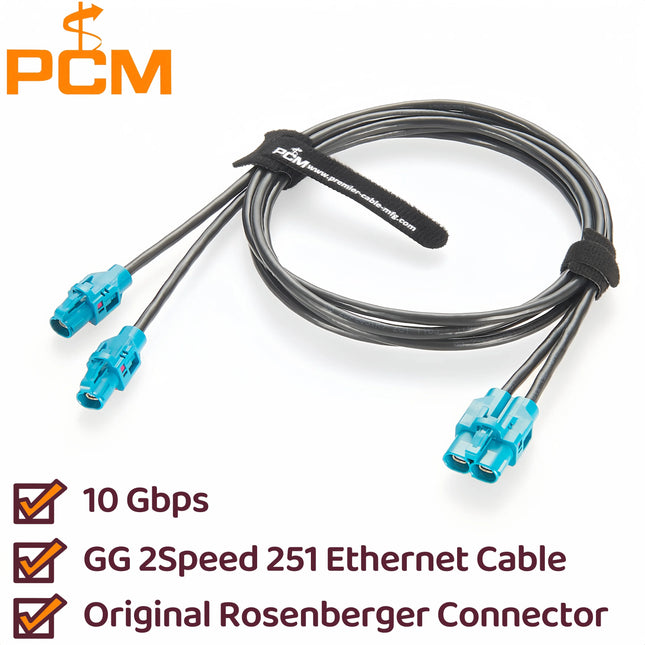 Original Rosenberger H-MTD E6K10B-1CAZ5-Z to E6K10A-1CAZ5-Z 10 Gigabit Automotive Ethernet Transmission Harness G&G 2Speed 251