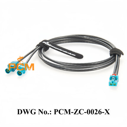 Original Tyco Mini FAKRA Dual Port MATE-AX Female 2-2306868-9 to FAKRA Z Male 2-2326914-0 Automotive RF Coaxial Extension Cable