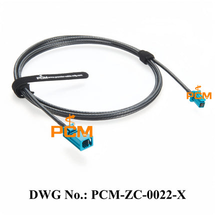 Original Tyco MATEnet Z Code Blue Male 2302461-9 to Female 2302510-9 Automotive Ethernet Extension Cable Assembly Dacar 647-4 2m