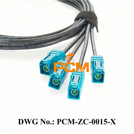 Original TE MATE-AX 2-2298724-9 to FAKRA 2-2326910-0 Automotive Cable Assembly Mini FAKRA Male to FAKRA Female RF Coaxial Cable
