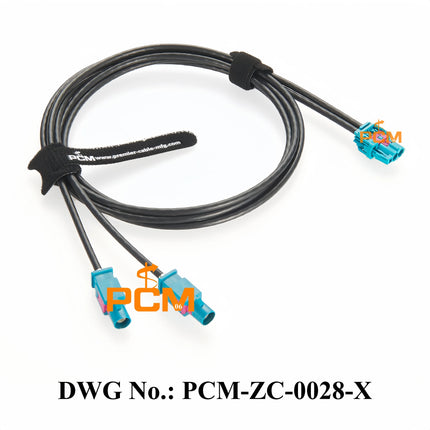 Original Rosenberger Mini FAKRA 2-In-1 AMK16C-1M4Z5-Z to FAKRA 59Z114-000-Z RF Coaxial Extension Cable Mini FAKRA to FAKRA Cable