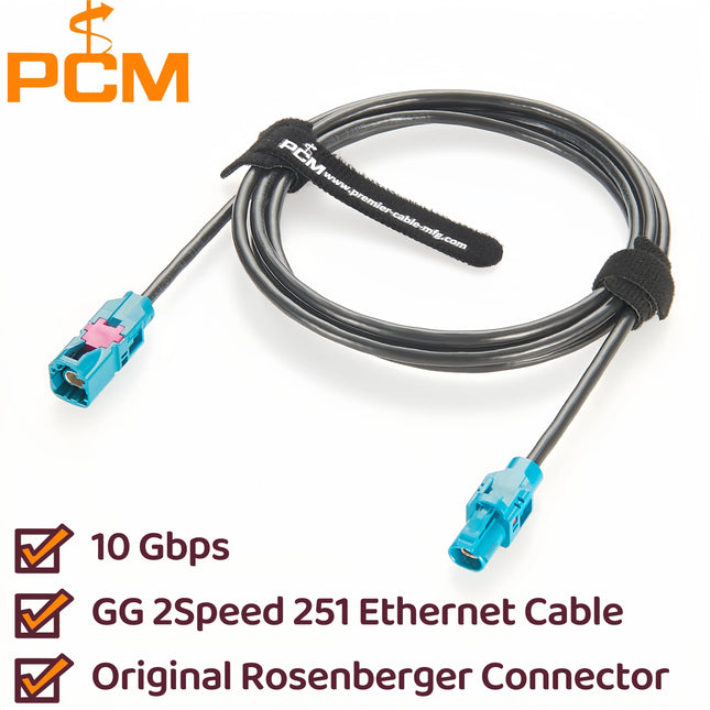 Original Rosenberger H-MTD E6S10A-1CAZ5-Z to E6K10A-1CAZ5-Z Automotive Ethernet Cable Harness H-MTD Male Female Extension Cable