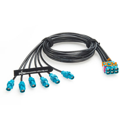 E6K10A-1CAZ5-Z E6K10F-1CAZ5-Z Original Rosenberger H-MTD 10Gigabit Automotive Ethernet Cable Harness 6 Port H-MTD Cable Assembly