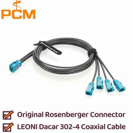 Original Rosenberger Mini FAKRA 4-In-1 Male AMS11D-1M4Z5-Z to FAKRA Female 59Z113-000-Z RF Coaxial Extension Cable Dacar 302-4
