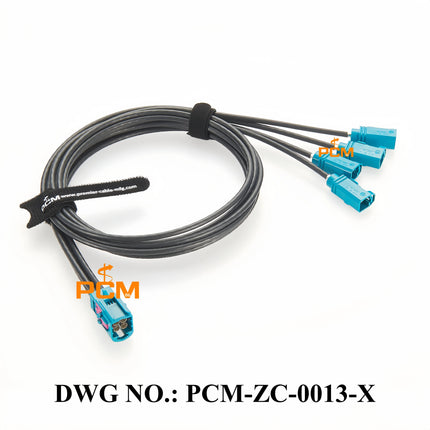 Original Rosenberger Mini FAKRA 4-In-1 Male AMS11D-1M4Z5-Z to FAKRA Female 59Z113-000-Z RF Coaxial Extension Cable Dacar 302-4
