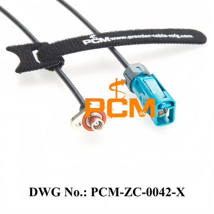 Original Rosenberger IP67 Waterproof FAKRA to SMB Cable, Z Female 59Z163-003-Z to SMB Female Flange Panel Mount RF Coaxial Cable