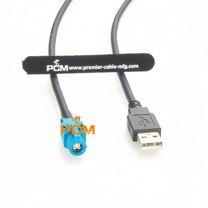USB to HSD LVDS Cable HSD 4 Pin Z Code Female to USB 2.0 A Male Car Head Unit Control Screen RCC NAC Cable for Peugeot 206 207
