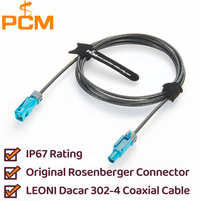 Original Rosenberger IP67 Waterproof FAKRA RF Coaxial Cable FAKRA Z Male to Female Extension Cable 59Z176-C01-Z to 59Z163-003-Z
