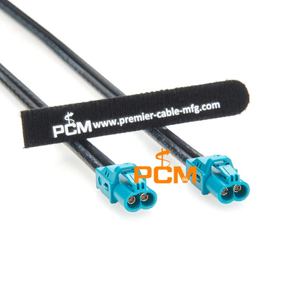 Dual Core 2 in 1 Mini FAKRA Cable Assembly Original Rosenberger AMK12B-1M4Z5-Z Mini FAKRA RF Coaxial Cable for BMW Automotive 1m