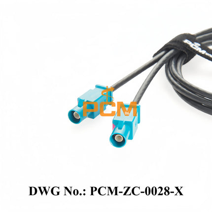 Original Rosenberger Mini FAKRA 2-In-1 AMK16C-1M4Z5-Z to FAKRA 59Z114-000-Z RF Coaxial Extension Cable Mini FAKRA to FAKRA Cable