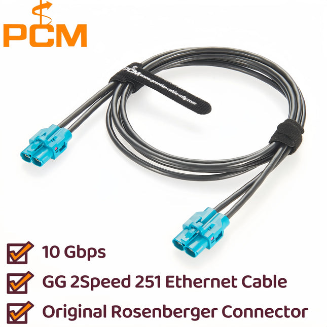 Original Rosenberger H-MTD Car Ethernet Cable E6K10B-1CAZ5-Z Double Port Z Code Female Vehicle Automotive Ethernet Cable Harness