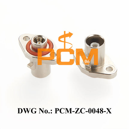 SMB to FAKRA Adapter, 2-Hole Flange Panel Mount SMB Female to FAKRA Z Code Male RF Coaxial Connector, Compatible TE 1-2390730-4