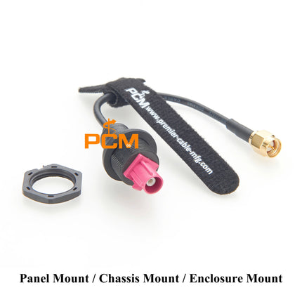 SMA to FAKRA Front Panel Mount Cable, FAKRA Code H Male to SMA Male RG174 RF Coaxial Cable for GPS Telematics and Navigation