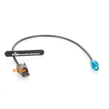 Automotive HSBridge USB Type-C A Code Male to HSD Z Code 4 Pin Female Extension Cable Compatible D4K10A-1D5A5-Z CAA00USBC001150