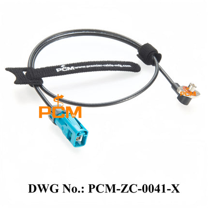 Original Rosenberger 59Z163-003-Z IP67 Waterproof FAKRA Z Female to SMB Female Right Angle 2-Hole Flange Mount RF Coaxial Cable