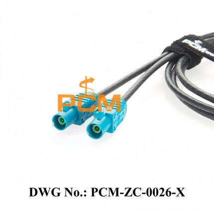 Original Tyco Mini FAKRA Dual Port MATE-AX Female 2-2306868-9 to FAKRA Z Male 2-2326914-0 Automotive RF Coaxial Extension Cable