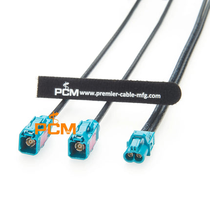 Original Rosenberger AMK12B-1M4Z5-Z 2 in 1 Dual Mini FAKRA Female to 2 FAKRA Female 59Z113-000-Z RF Coaxial Cable for Car Camera