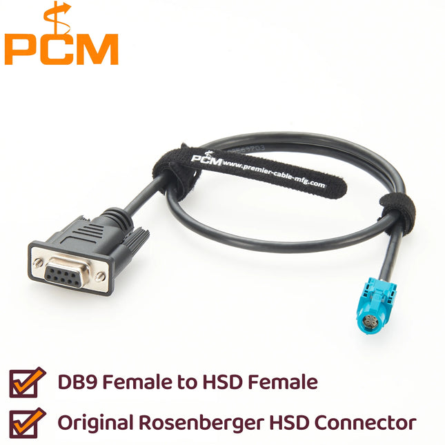 Original Rosenberger HSD 4 Pin Z Female D4K10A-1D5A5-Z to DB9 Female BroadR-Reach Ethernet Cable Assembly HSD to DB9 RS232 Cable