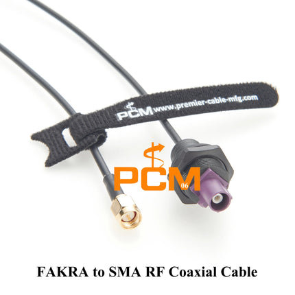 Front Panel Mount FAKRA RF Coaxial Cable, Chassis Mount FAKRA D Code Male to SMA Male Vehicle Car GPS GSM Antenna Adapter Cable