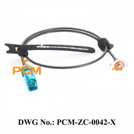 Original Rosenberger IP67 Waterproof FAKRA to SMB Cable, Z Female 59Z163-003-Z to SMB Female Flange Panel Mount RF Coaxial Cable