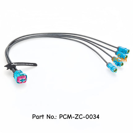 Rosenberger Waterproof H-MTD 4-In-1 Cable Four-Cavity Female E6K14D-1BZZ5-Z 10 Gigabit Automotive Ethernet Wire Harness Cable