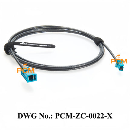 Original Tyco MATEnet Z Code Blue Male 2302461-9 to Female 2302510-9 Automotive Ethernet Extension Cable Assembly Dacar 647-4 2m