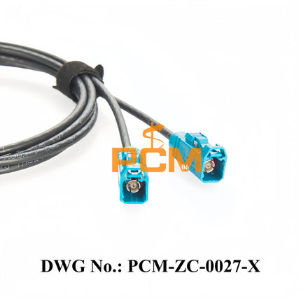 Original Rosenberger HFM Mini FAKRA Double Vertical AMK16C-1M4Z5-Z to 2*FAKRA 59Z113-000Z RF Coax Cable for Car Panoramic Camera