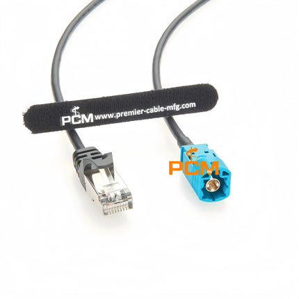 HSD to RJ45 Shielded Automotive Ethernet Cable HSD 4P Z Coded Male to RJ45 Male Adapter Cable LVDS Cable Assembly for Automotive