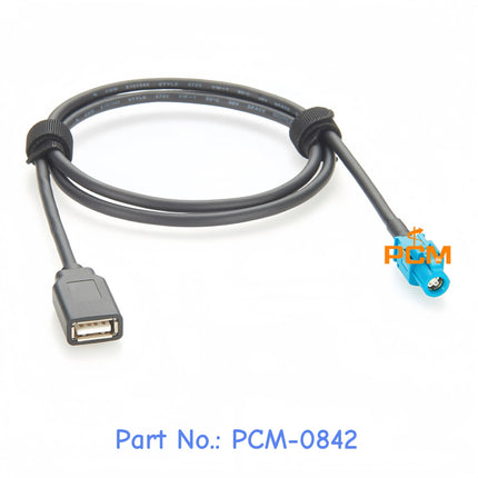 HSD to USB Cable USB 2.0 A Female to 4 Pin HSD Code Z Female Jack LVDS Cable Car Head Unit Control Screen RCC NAC Cable for BMW